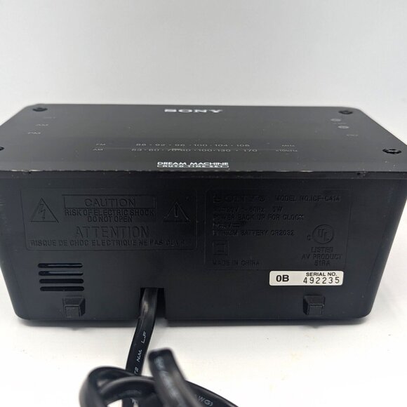 Sony Radio Alarm Clock Dream Machine ICF-C414 Large Display - Picture 5 of 5